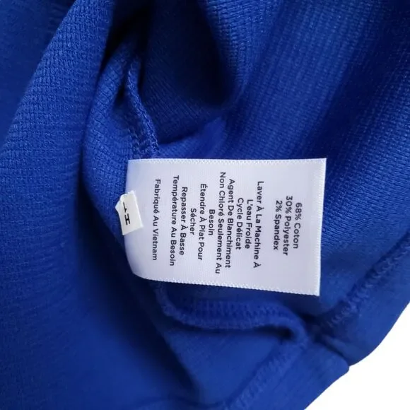 Talbots Blouse Medium Blue Sleeveless High Low Keyhole Top - Picture 6 of 8